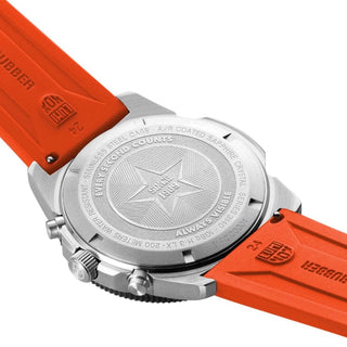 Pacific Diver Chronograph, 44 mm, Diver Watch - 3149, Gehäuseboden mit Every Second Counts und Always Visible Gravur